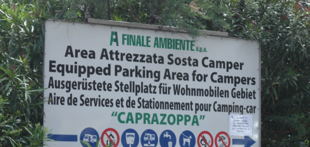 Area attrezzata camper (Ph: Provincia di Savona)