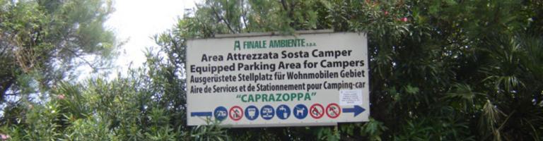 Area attrezzata camper (Ph: Provincia di Savona)